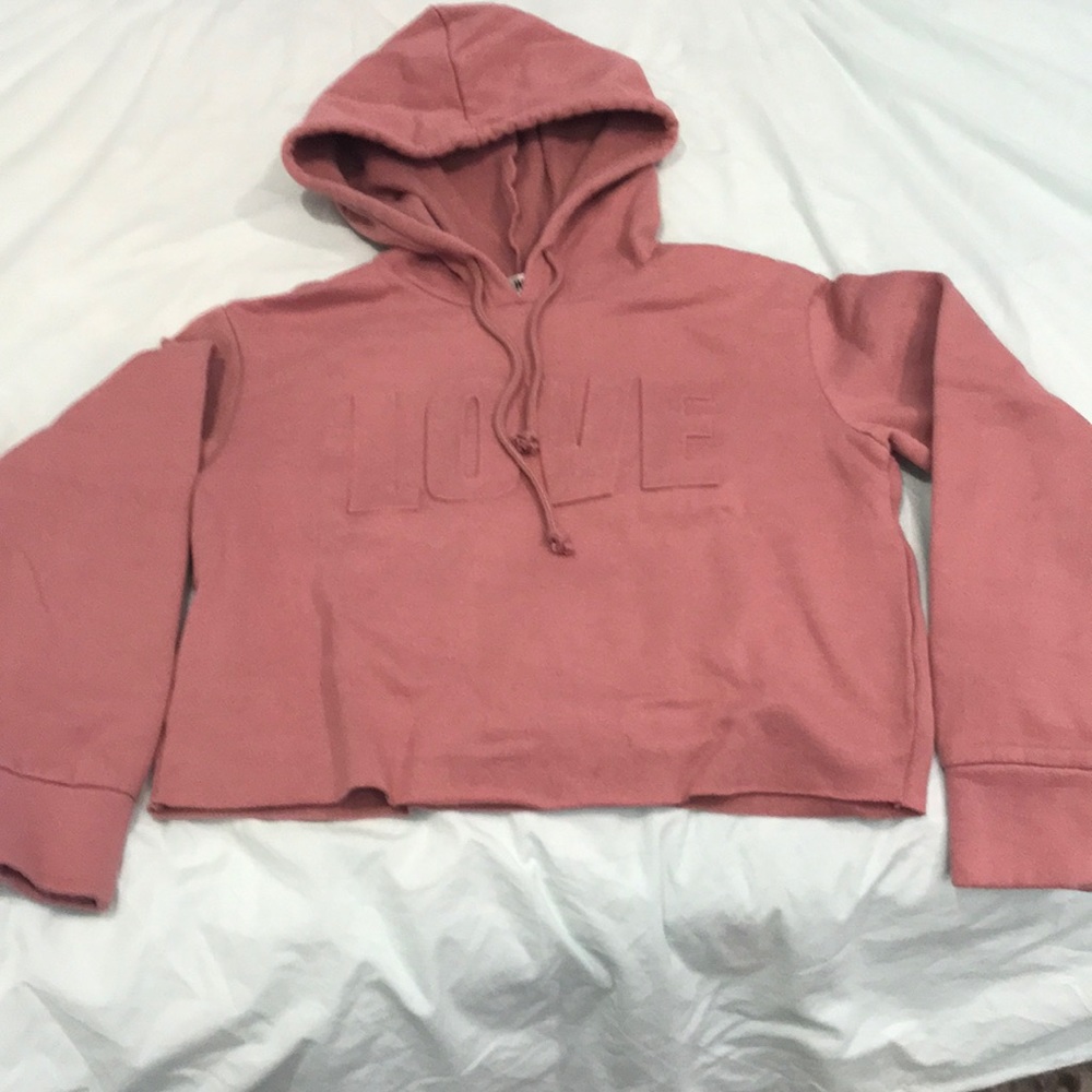 Say what ~ lilac love cropped hoodie